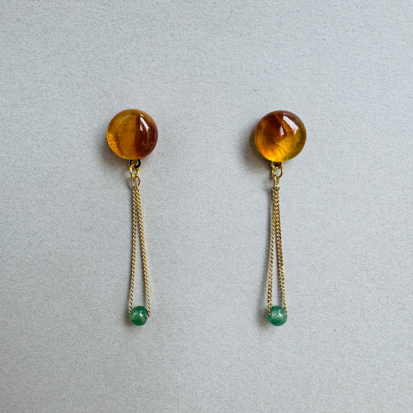 カーネリアン ドロップイヤリング