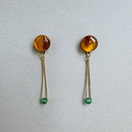 カーネリアン ドロップイヤリング