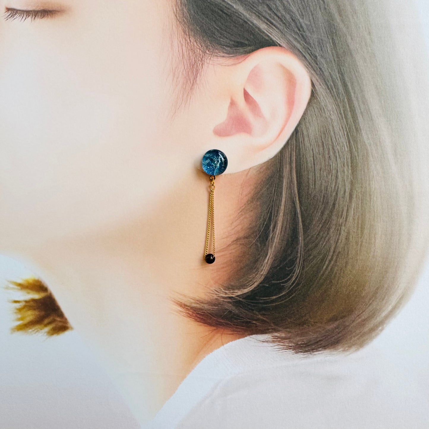 アパタイト ドロップイヤリング