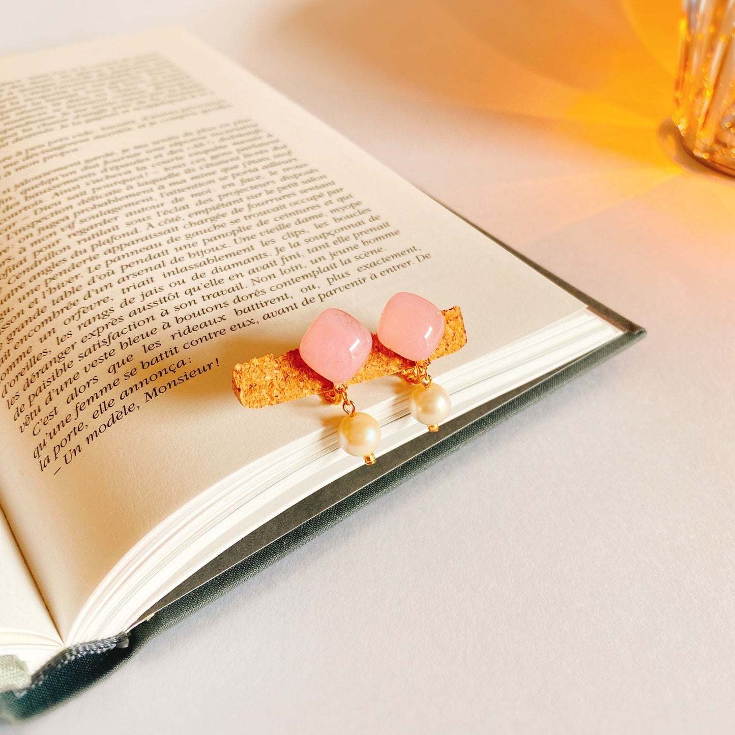 パールイヤリング（ピンク）